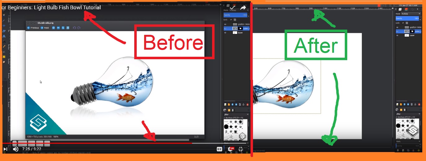 Youtube : hide title and controll