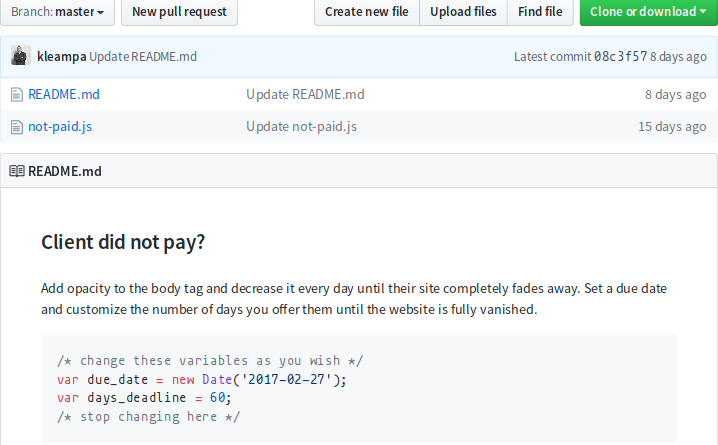 Github Responsive (Narrow Browsers)