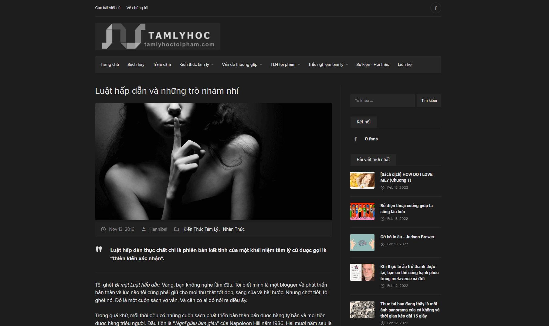 tamlyhoctoipham.com JAK's Dark Theme
