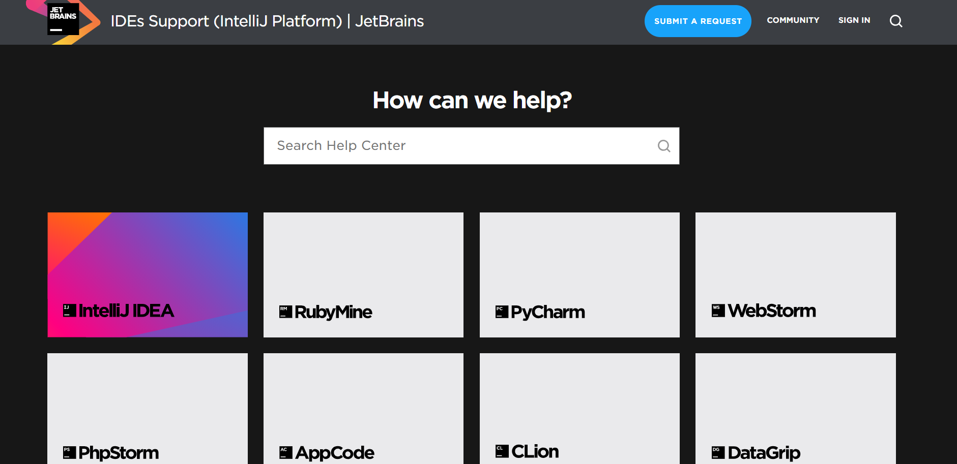 JetBrains Support Dark Theme