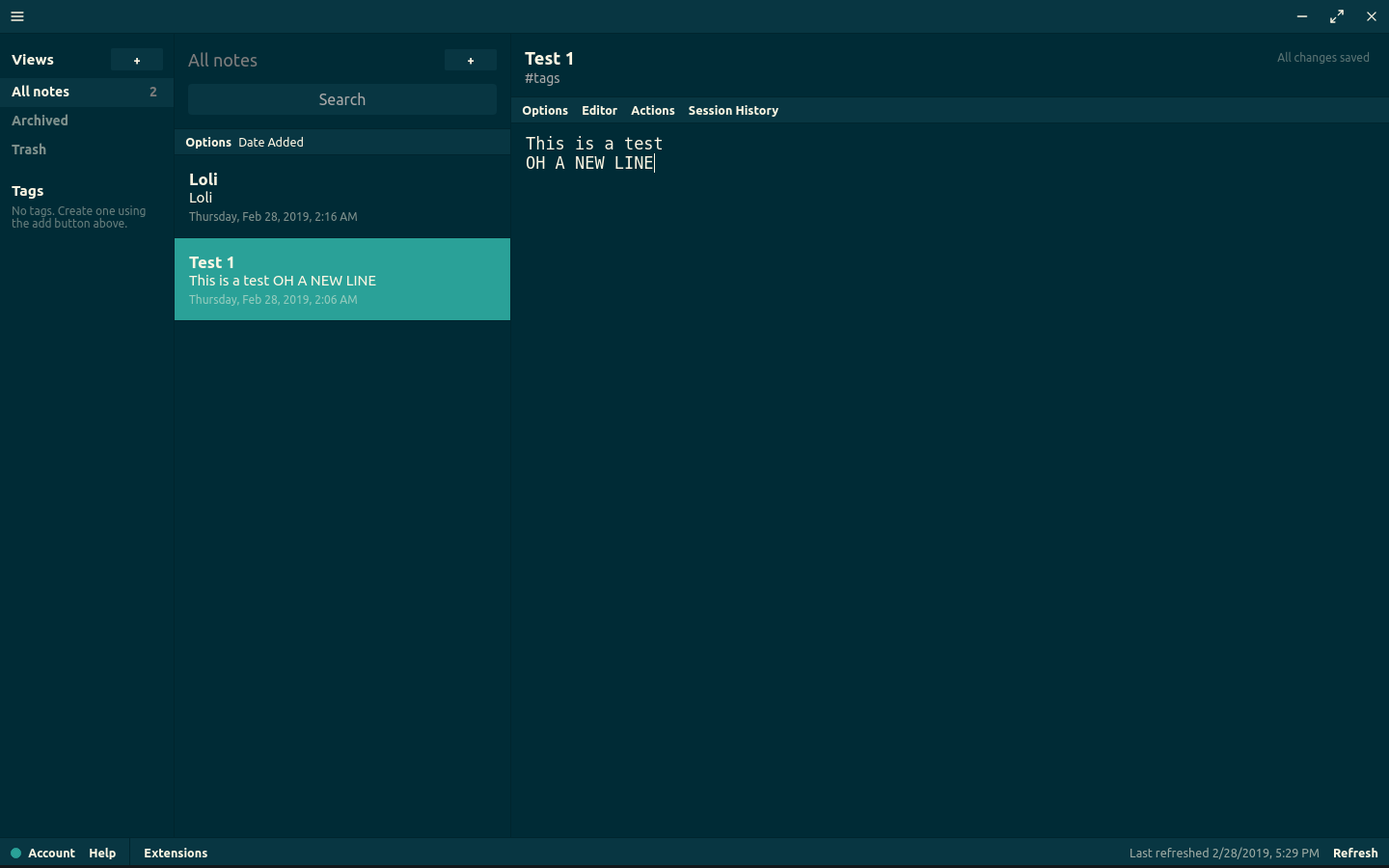 Standard Notes Polarized Dark Theme