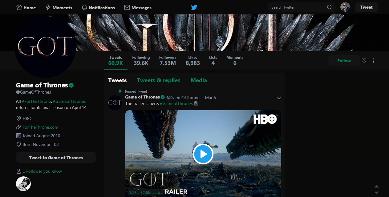 Twitter Dark Theme