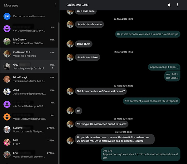 blacker night messages.android.com