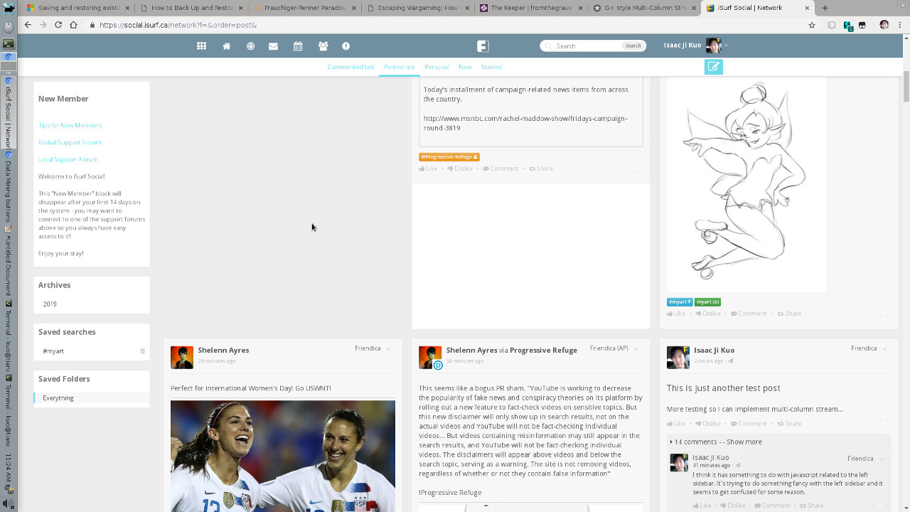 Multi-Column Friendica Stream