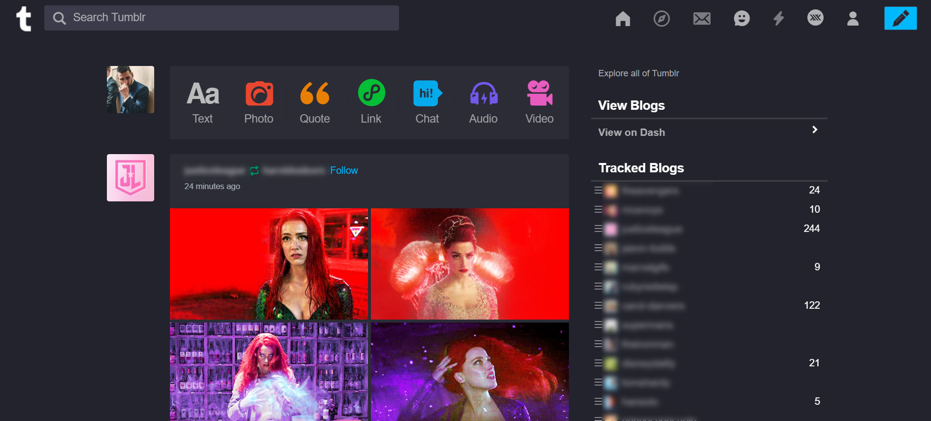 Tumblr - Dark Theme