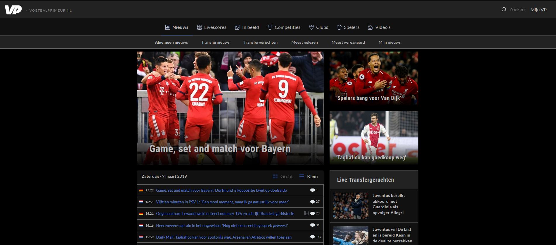 Dark Voetbalprimeur