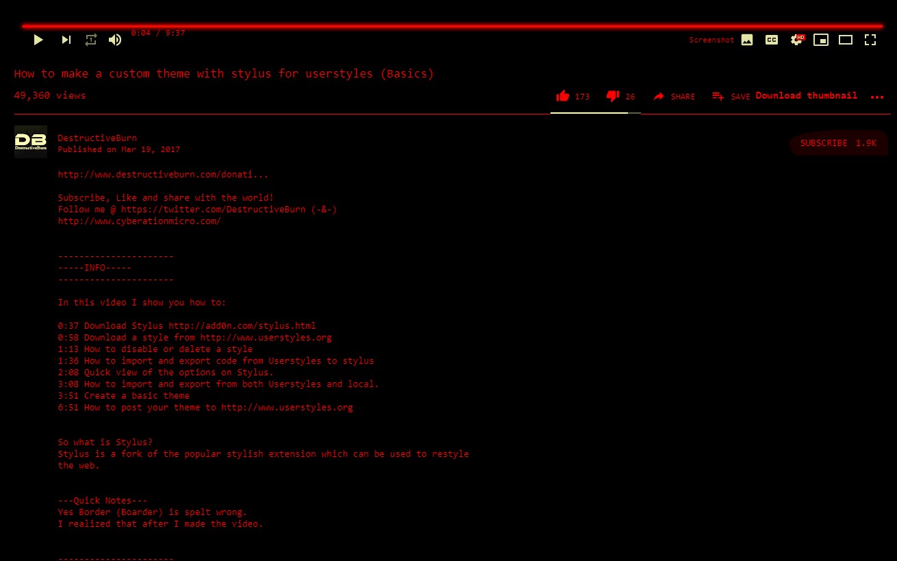 YouTube RED TEXT