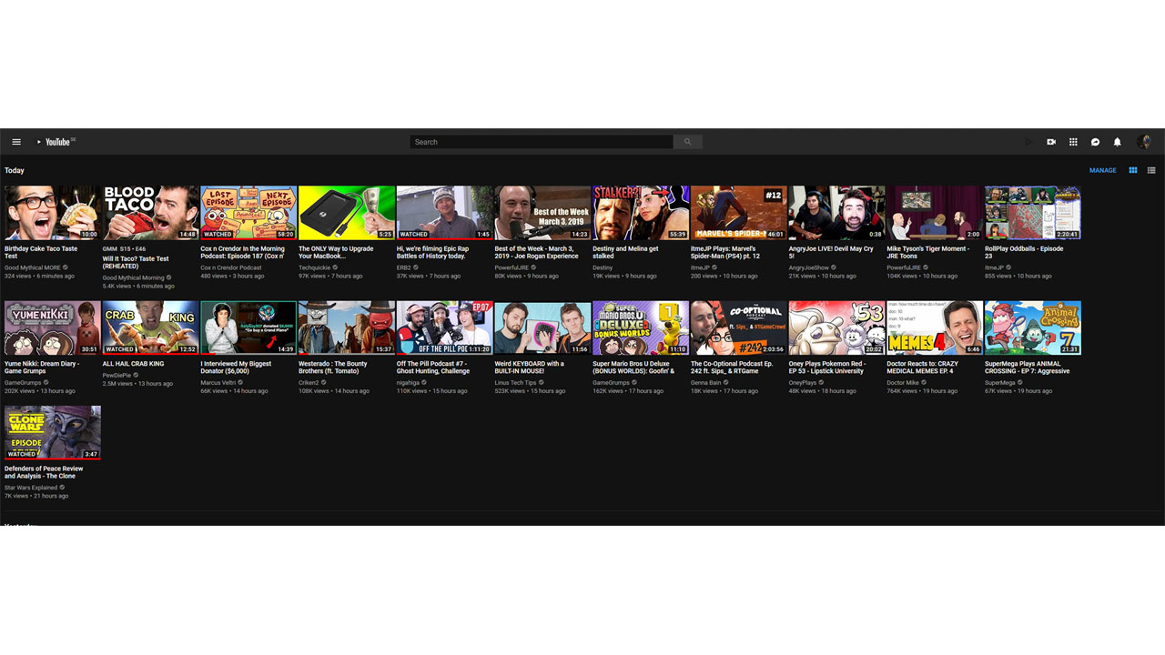 Youtube - Wide video container
