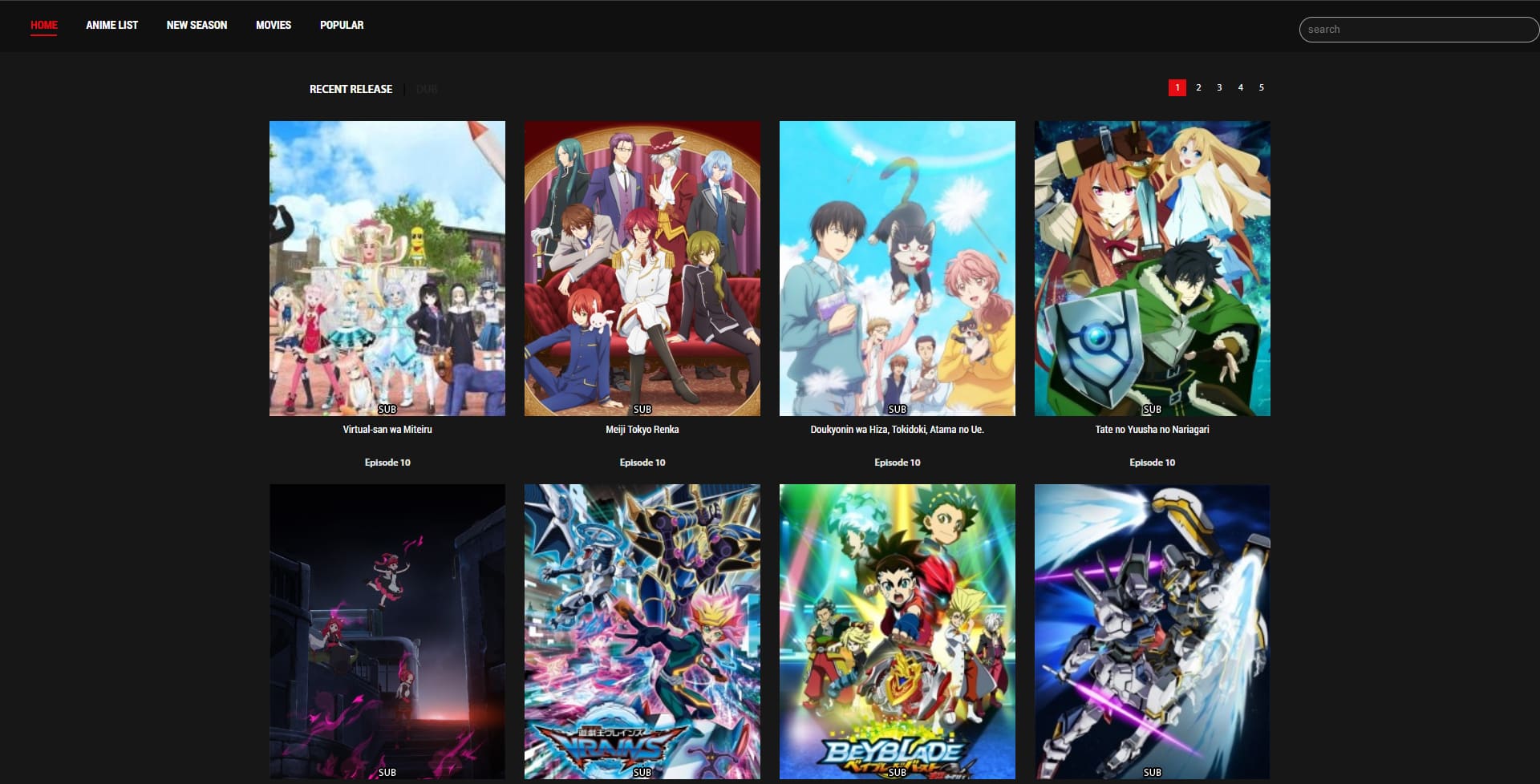 gogoanime -> masterani.me inspired