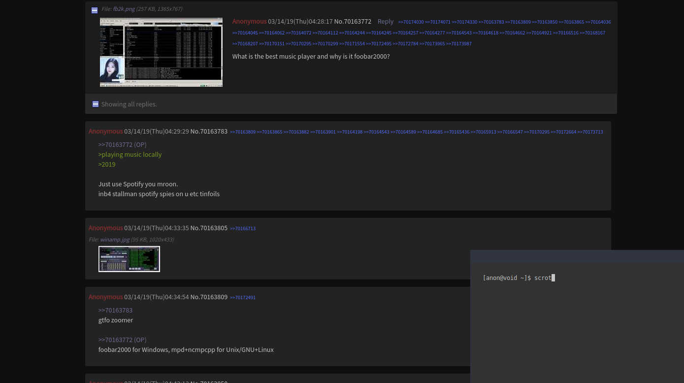 4Chan/4Channel Dark Minimal Theme