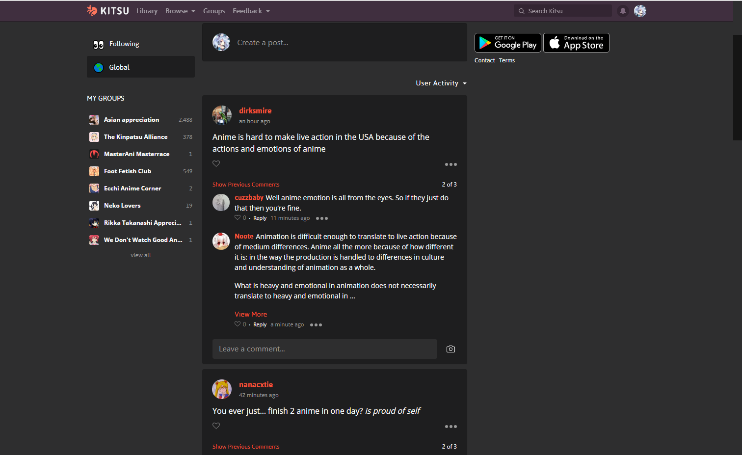 Kitsu Dark Mode