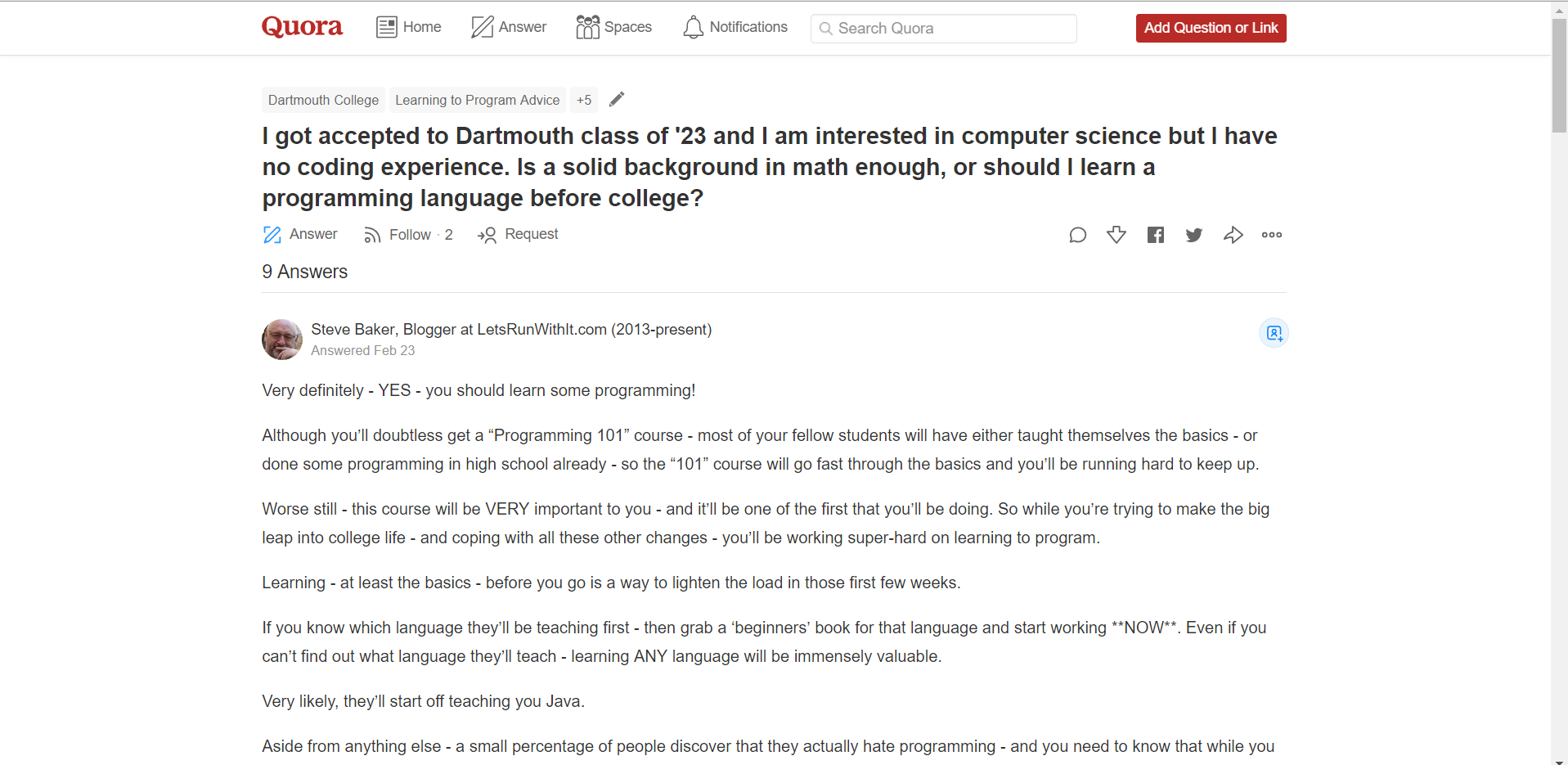 Quora Minima