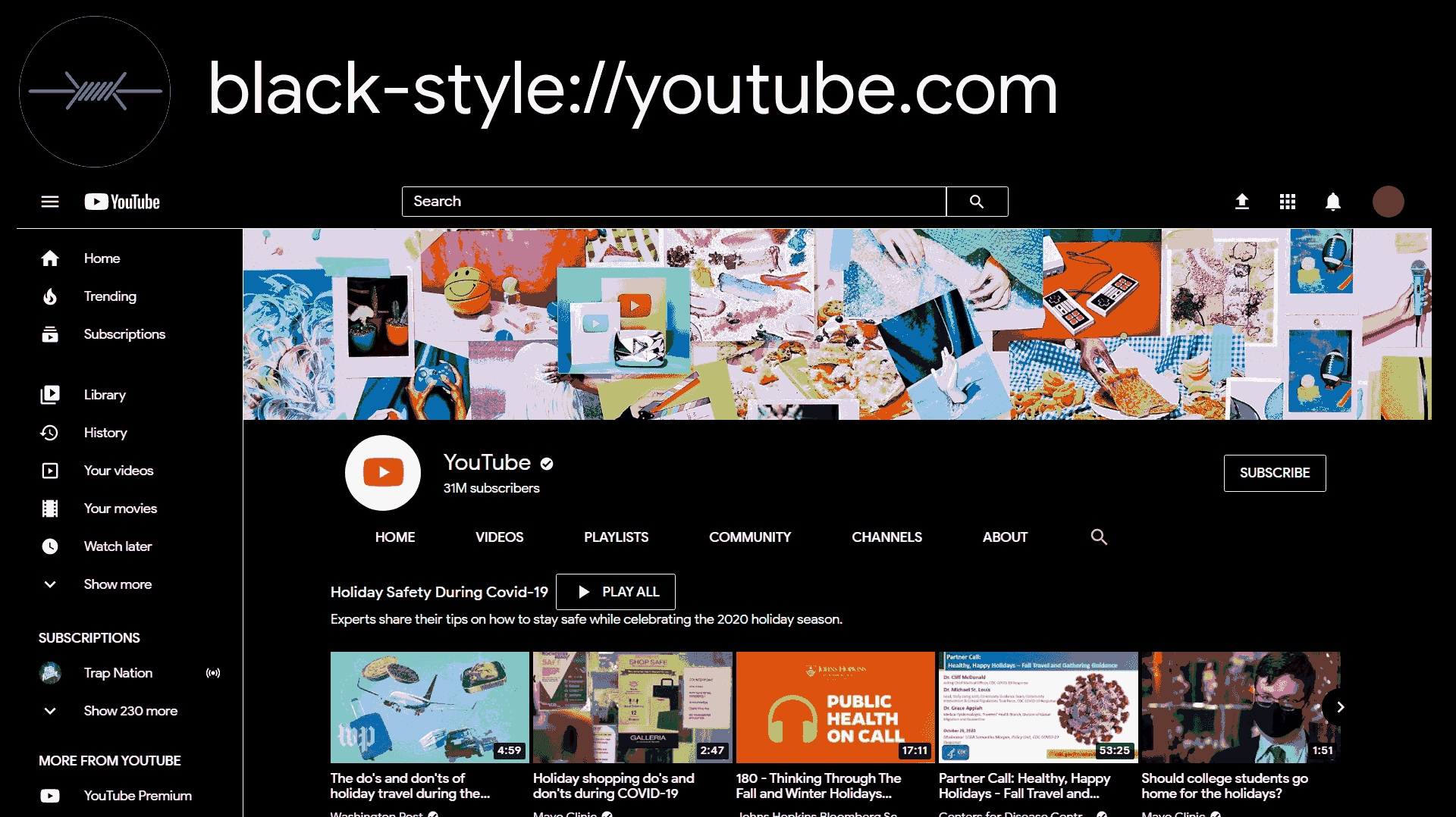 Black style YouTube