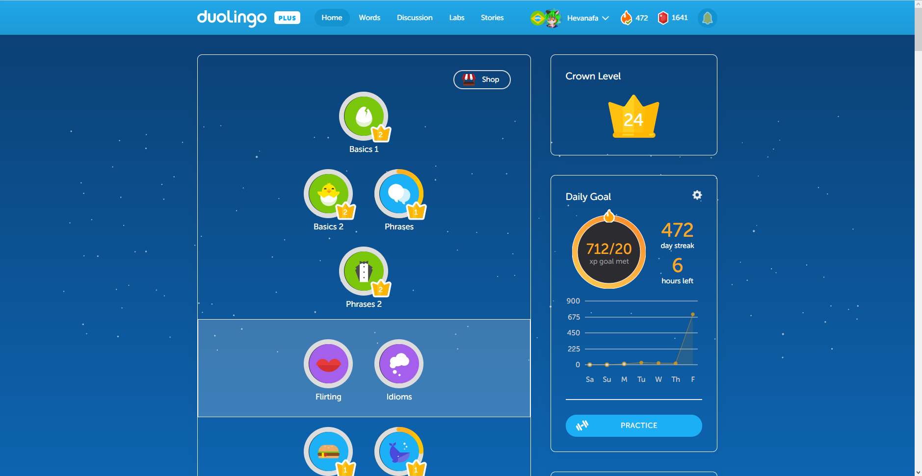 Duolingo Night Sky with Transition (beta)