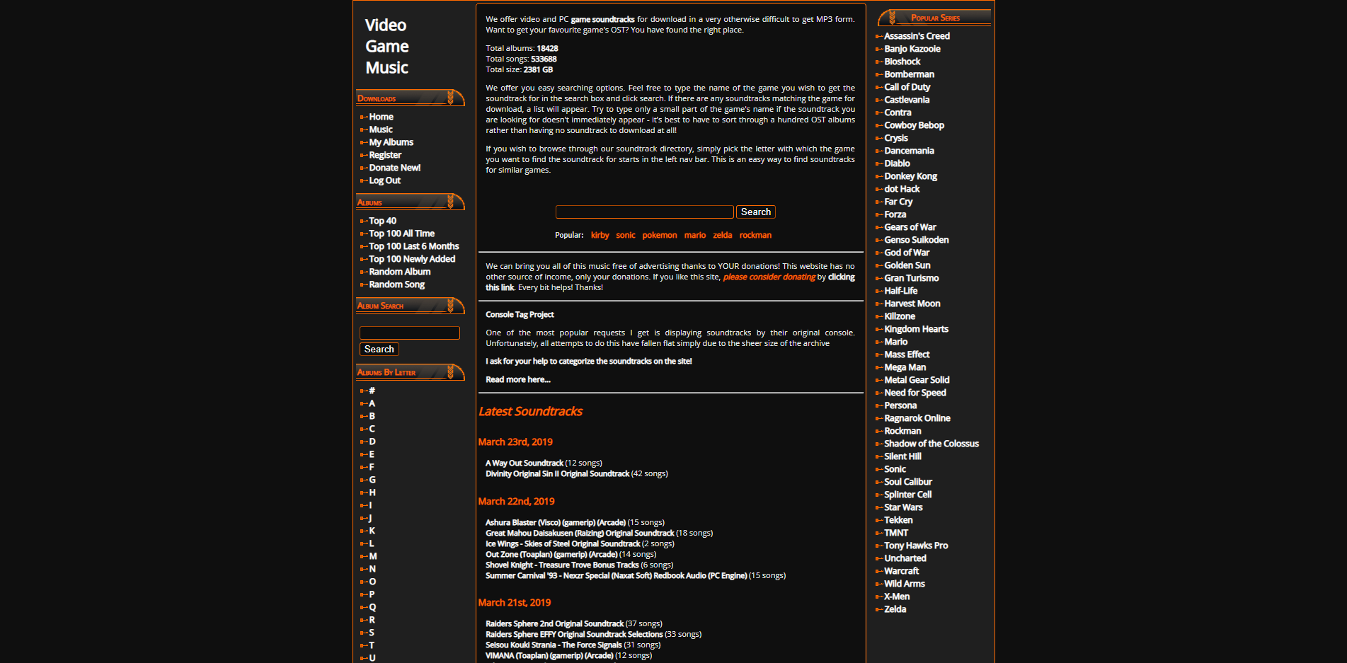 KHInsider Downloads - Dark Mode