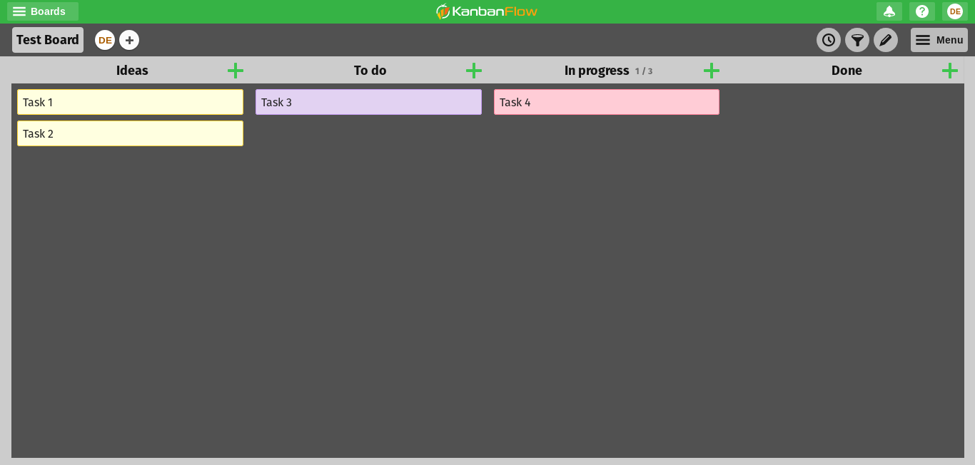 KanbanFlow DarkGreen