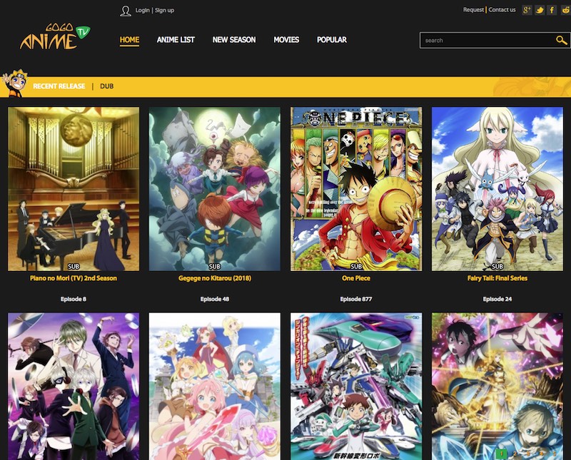 GoGoAnime Layout