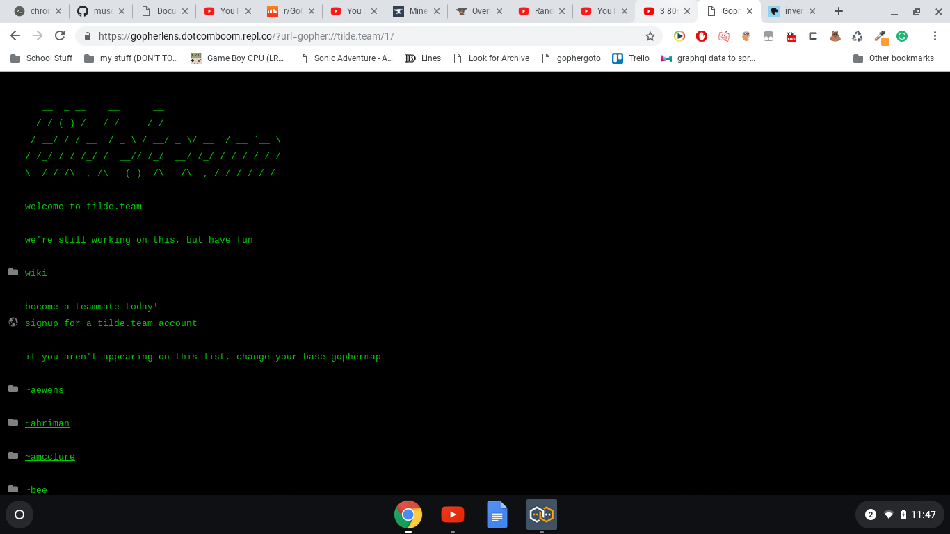 Gopherlens Dark Mode