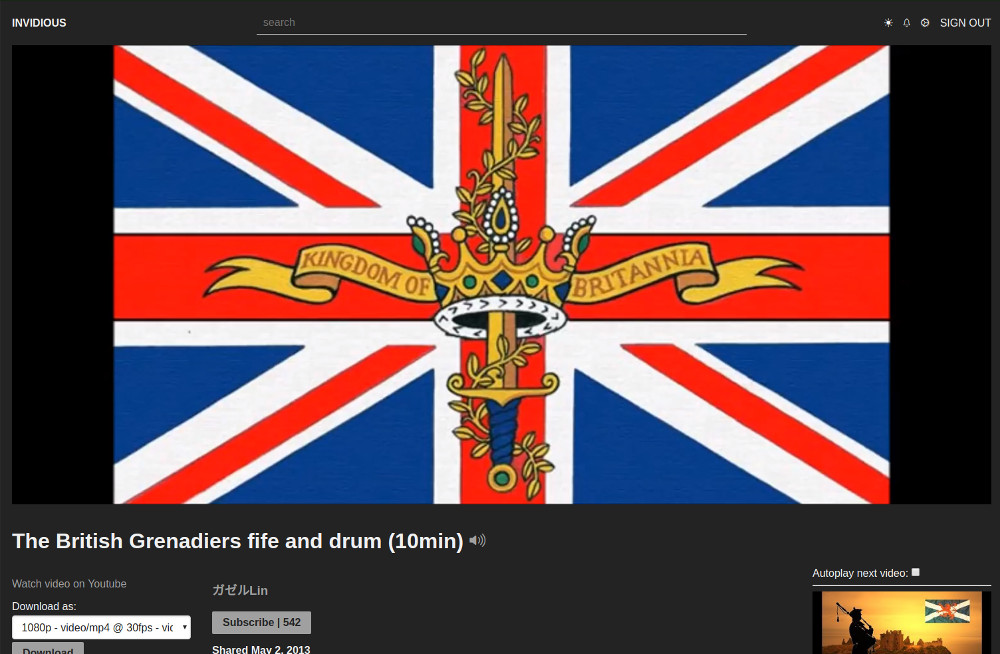 Wider invidio.us