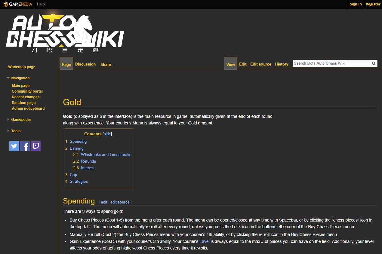 DotA Auto Chess Wiki Dark Mode