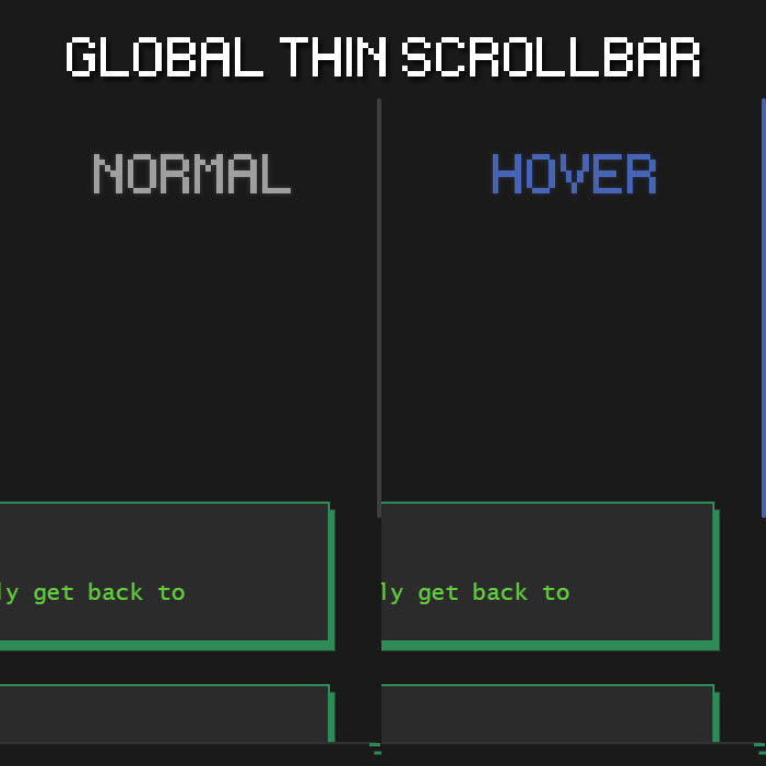 Global Thin Scrollbar