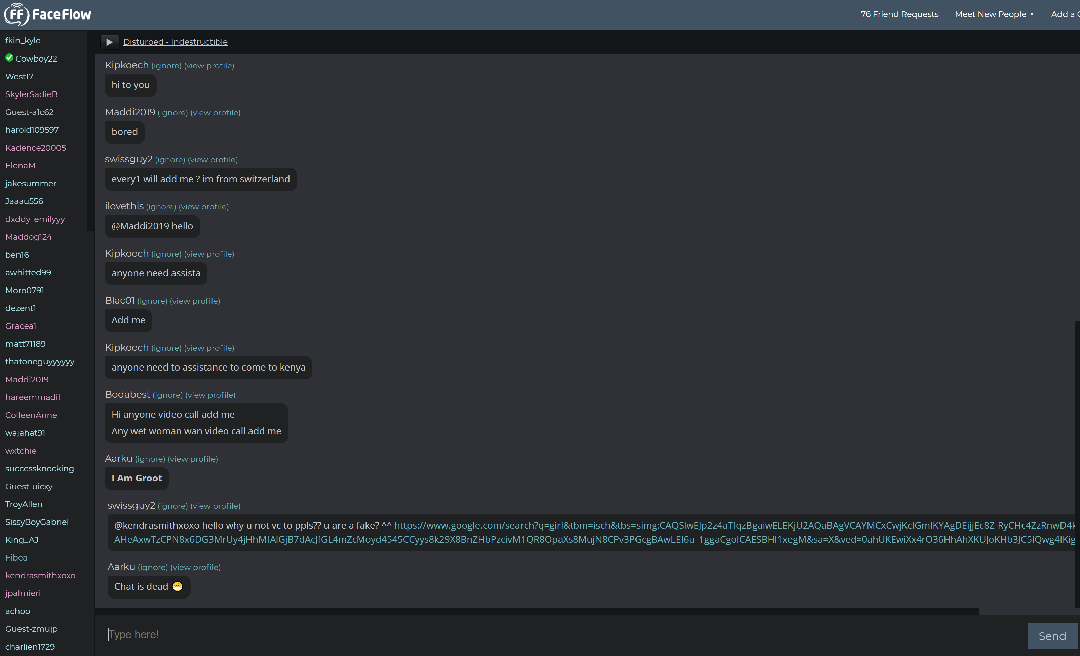 Faceflow Dark Theme