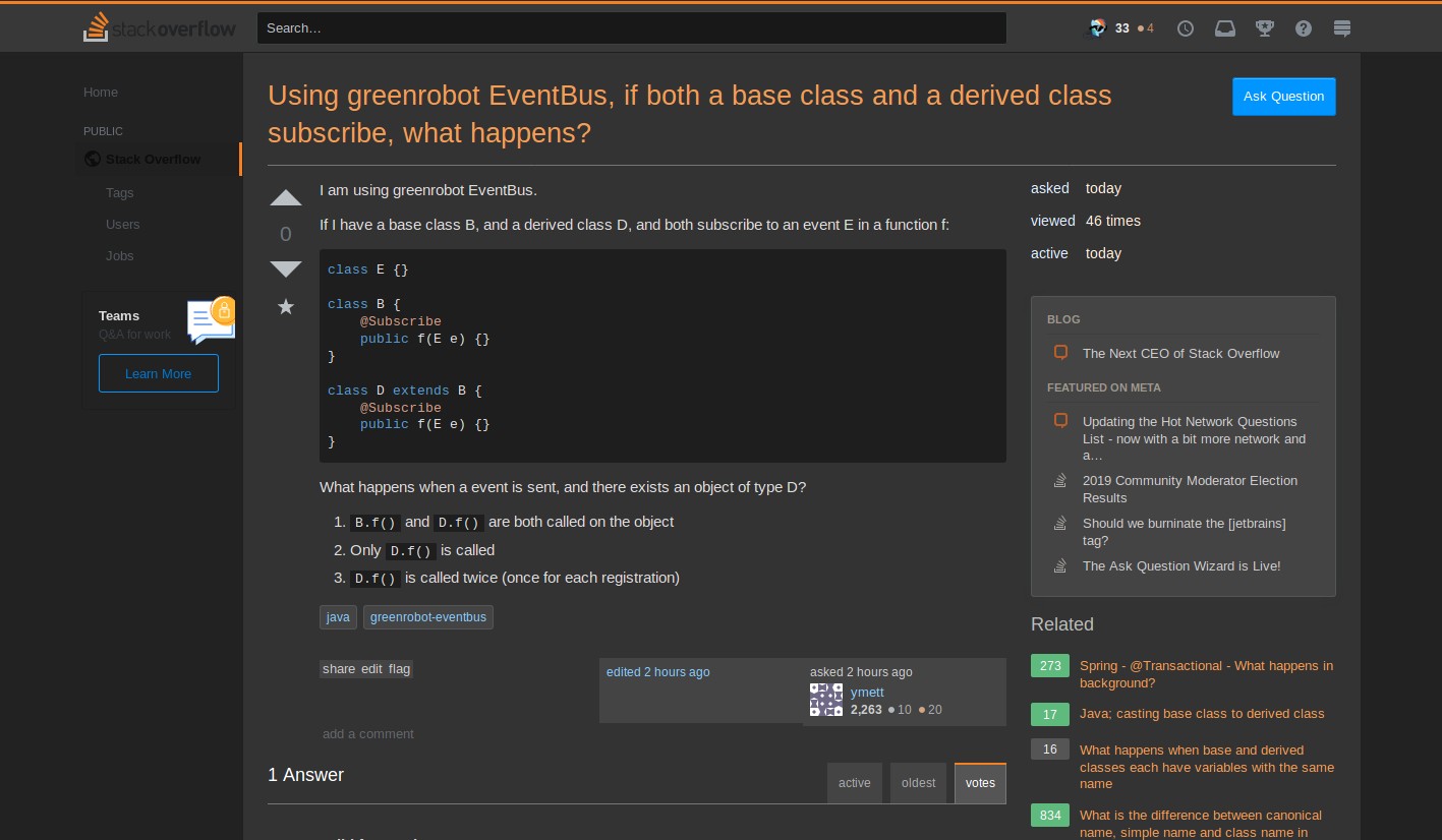 New Dev's Dark StackOverflow