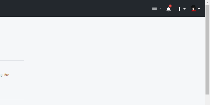github red notification dot