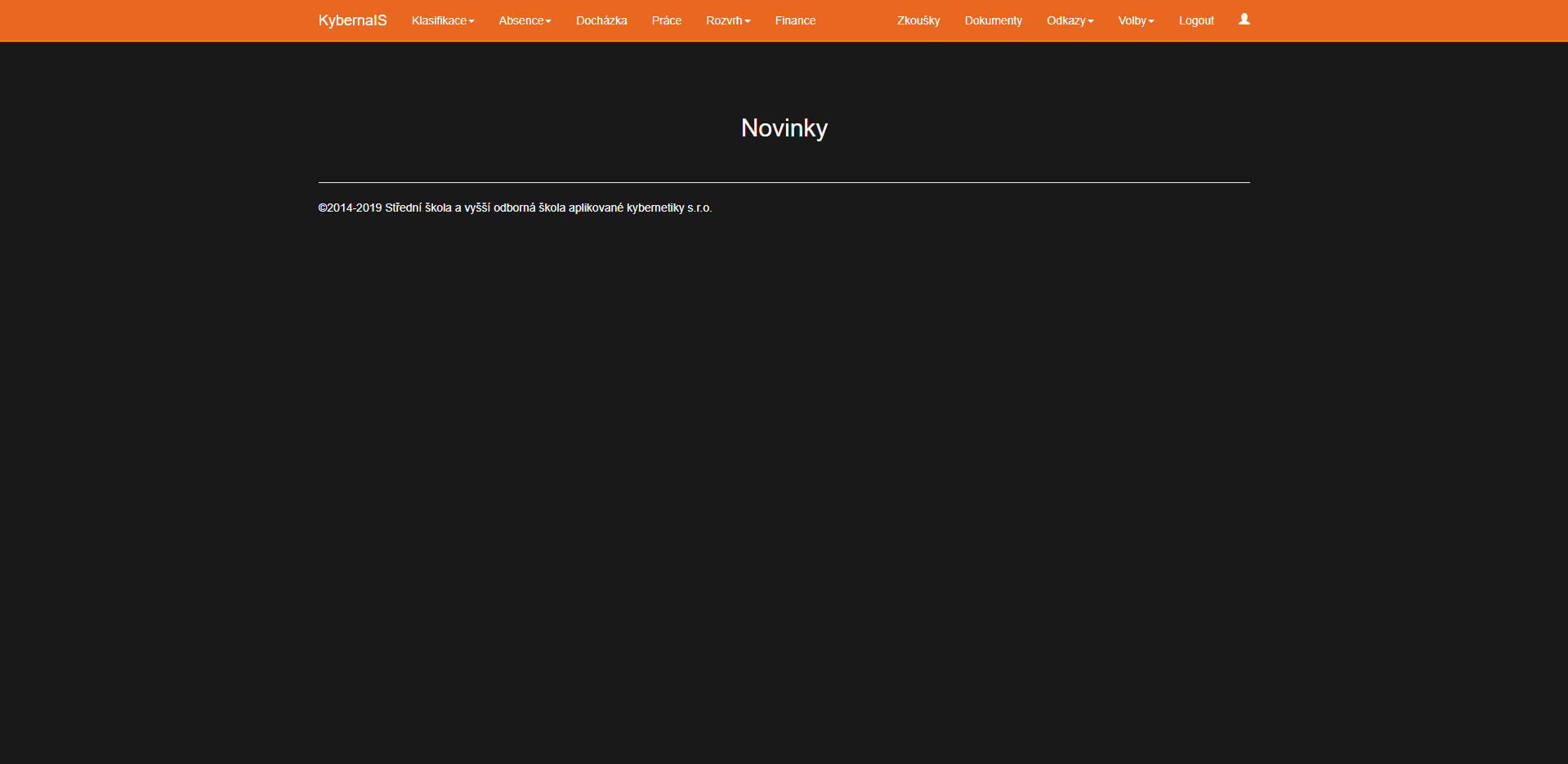 Dark theme - IS Kyberna