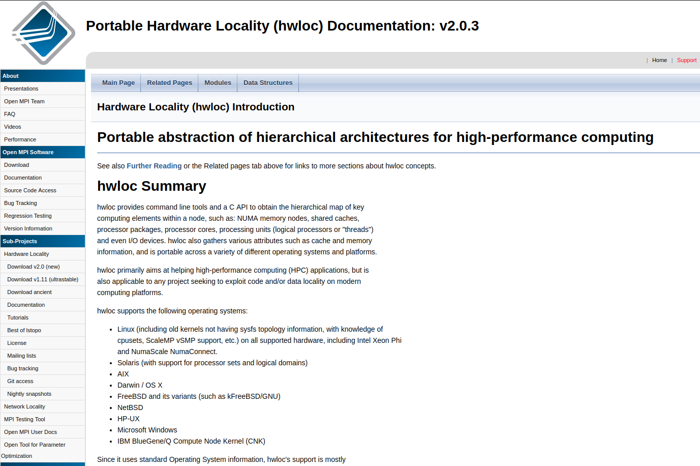 Readable Column - hwloc Documentation