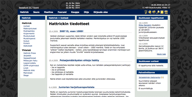 Hattrick theme Blue by -Koura-