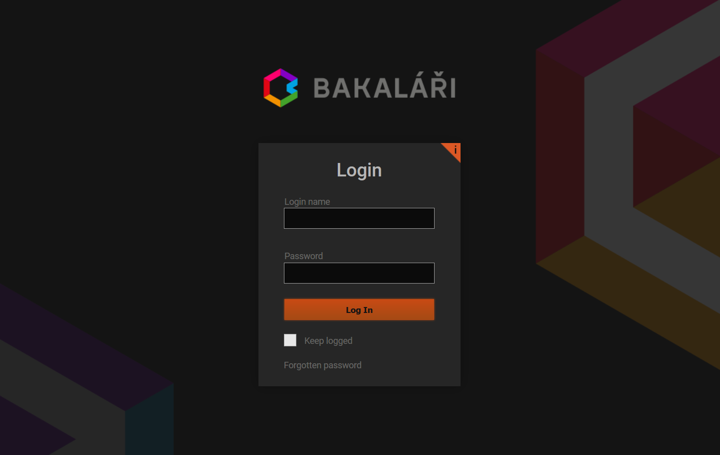 Bakalari dark theme