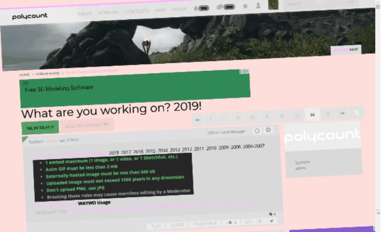 Polycount Forums April 2019 swinging