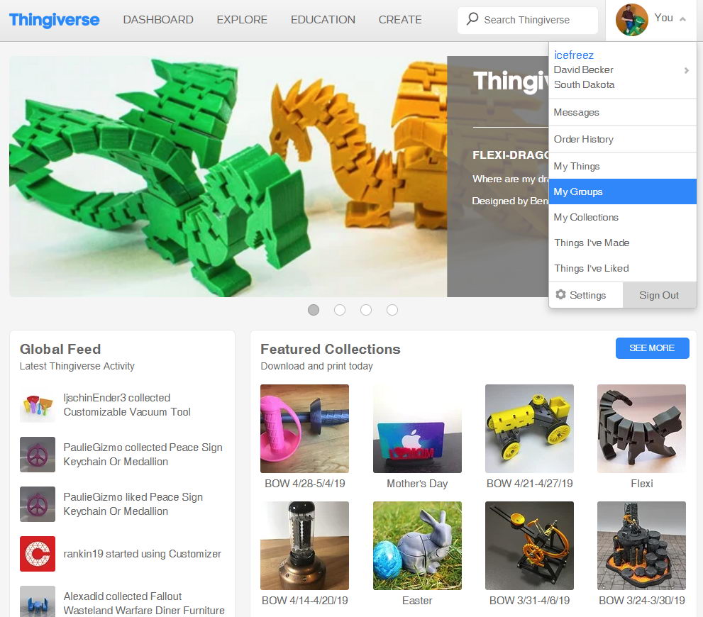 Thingiverse - Rounder More Blue