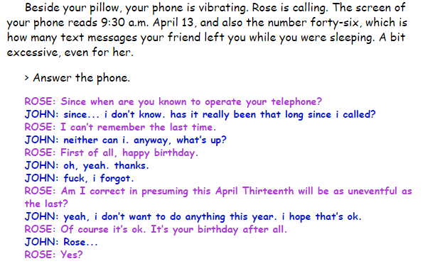 Comic Sans Homestuck Epilogue