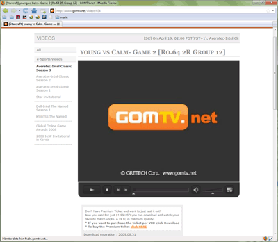 gomtv.net Larger Video, Tweaked