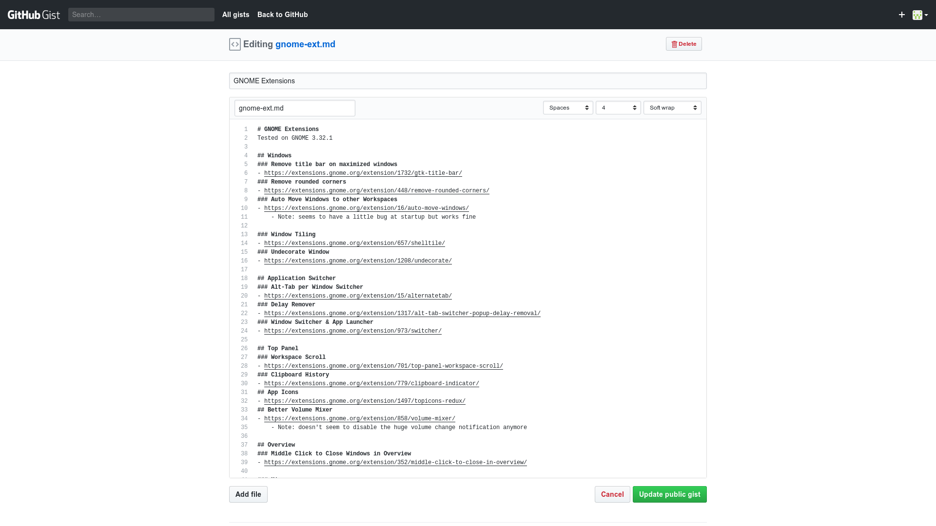 Bigger Editor ─ gist.github.com