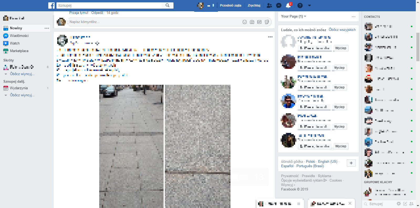 Facebook – remove ads in feed