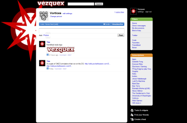 Friendfeed Red and Black