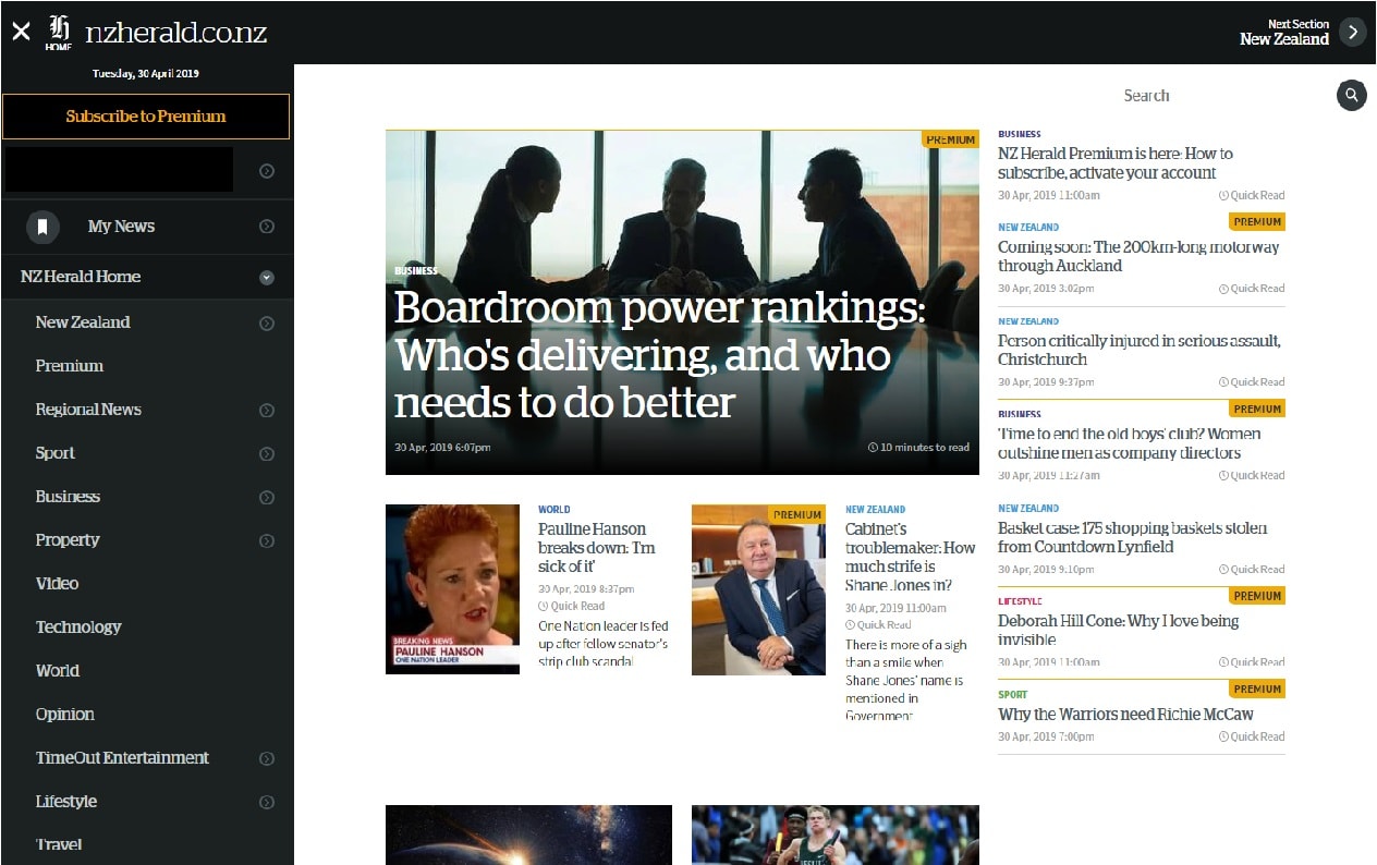 semi-nonfunctional NZ Herald Paywall Unblocker