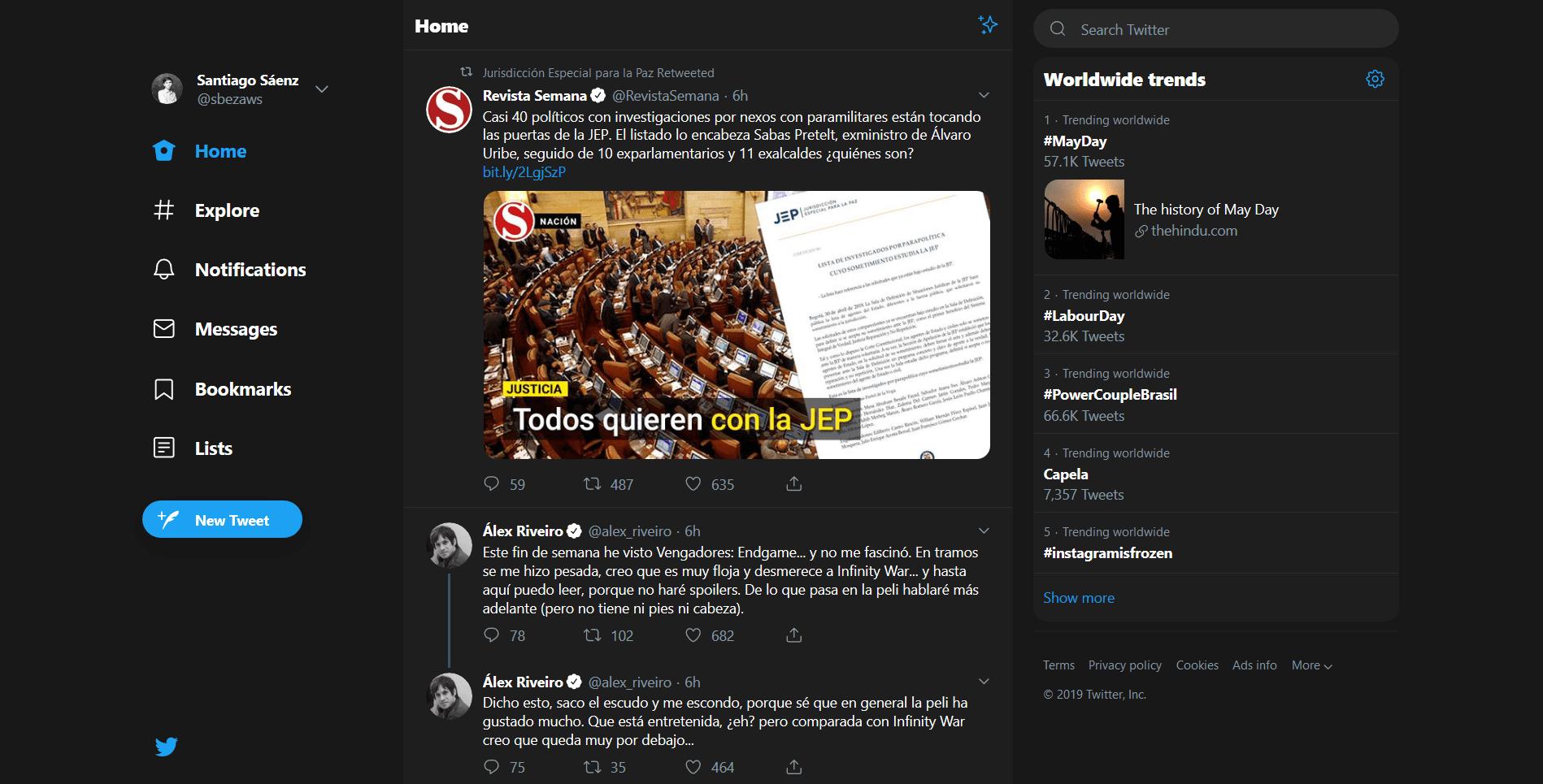 Twitter 2019 - Dark and clean