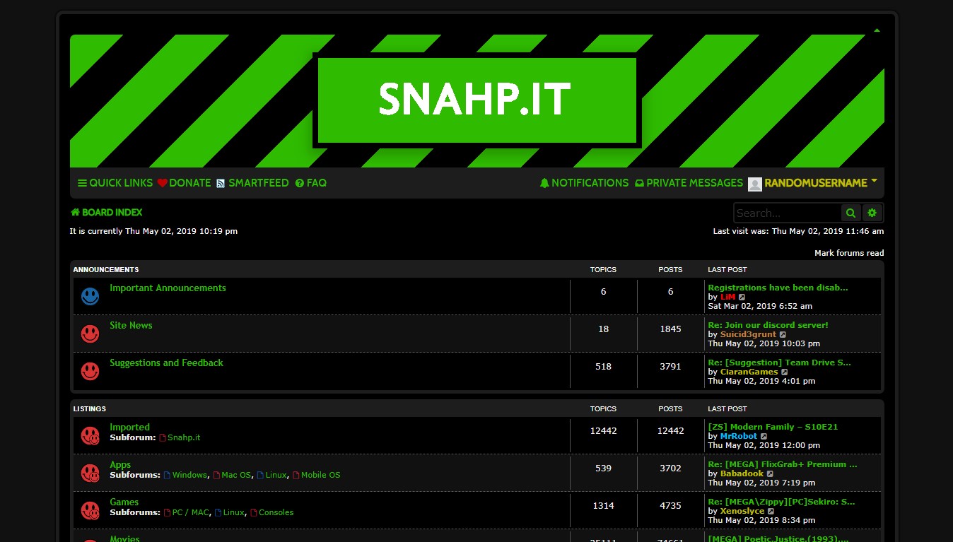 Forum.Snahp.it Acieeed Dark Mode