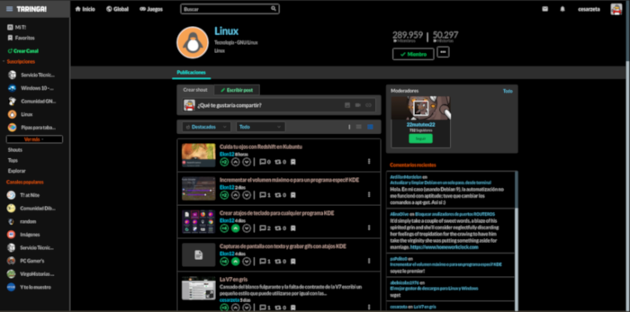 Taringa V7 Dark