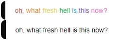 No Eyestraining Coloured Text