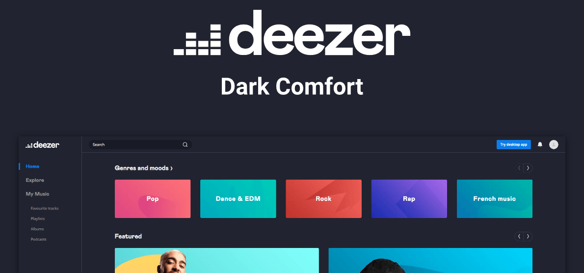 Deezer dark comfort