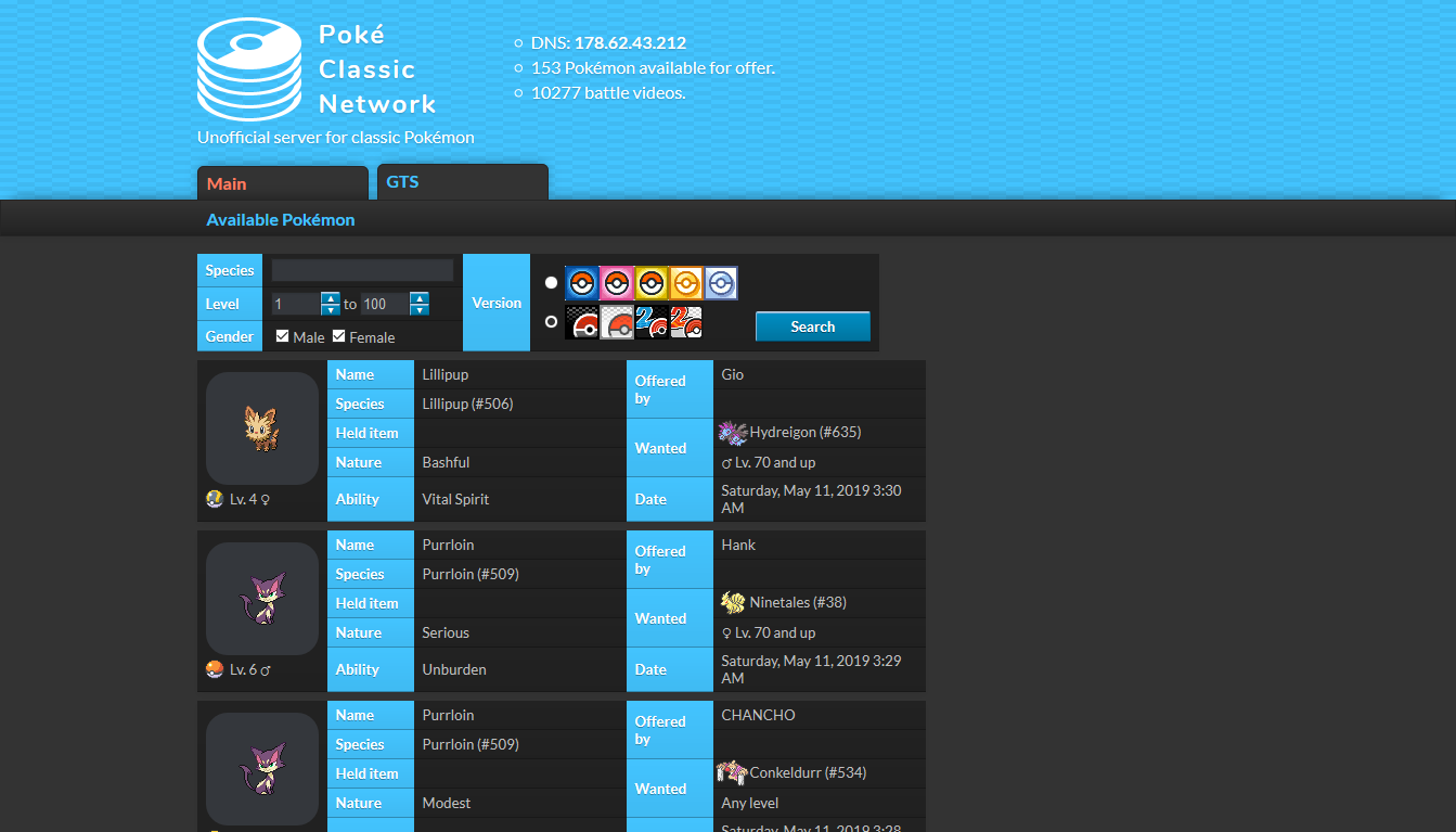 Poké Classic Network Dark