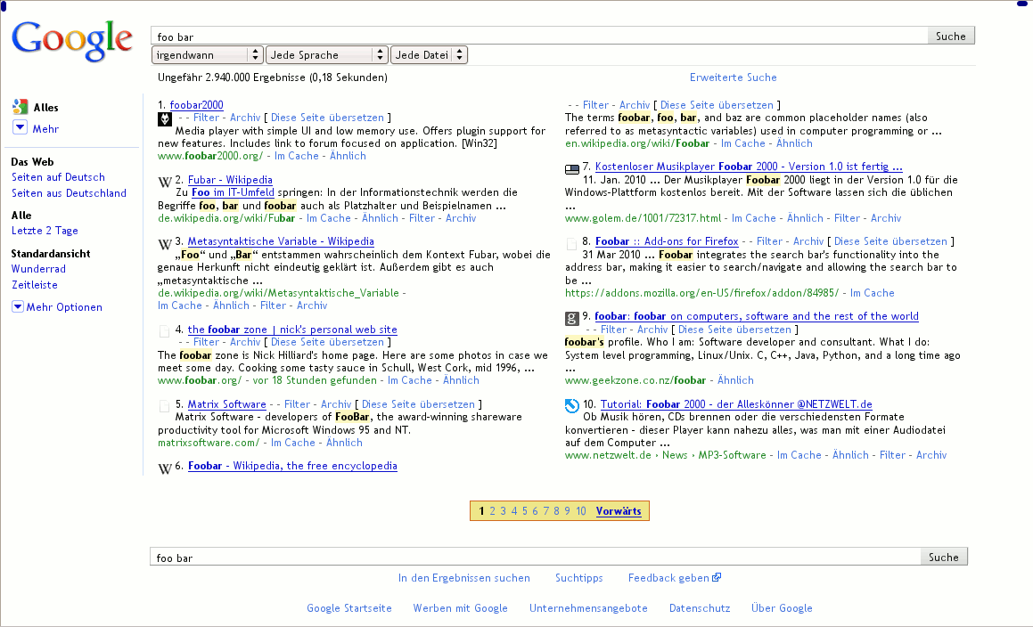 Google Search Results Clear+Compact