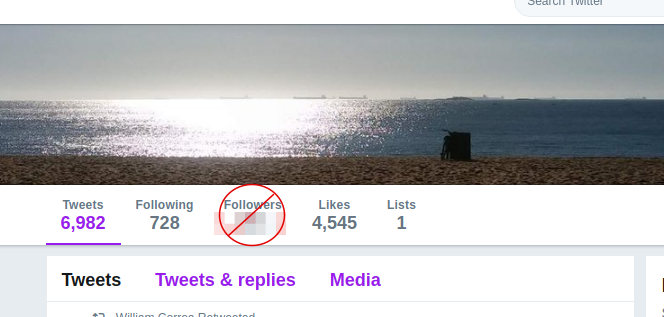 Twitter Hide Followers