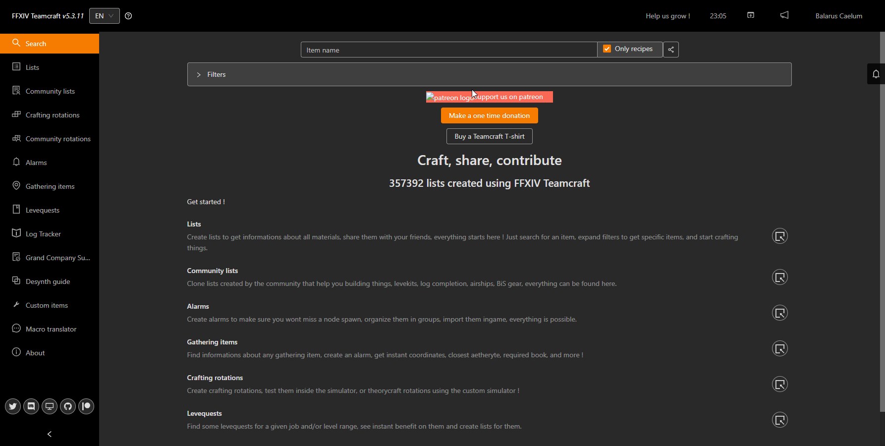 FFXIV Teamcraft - Black