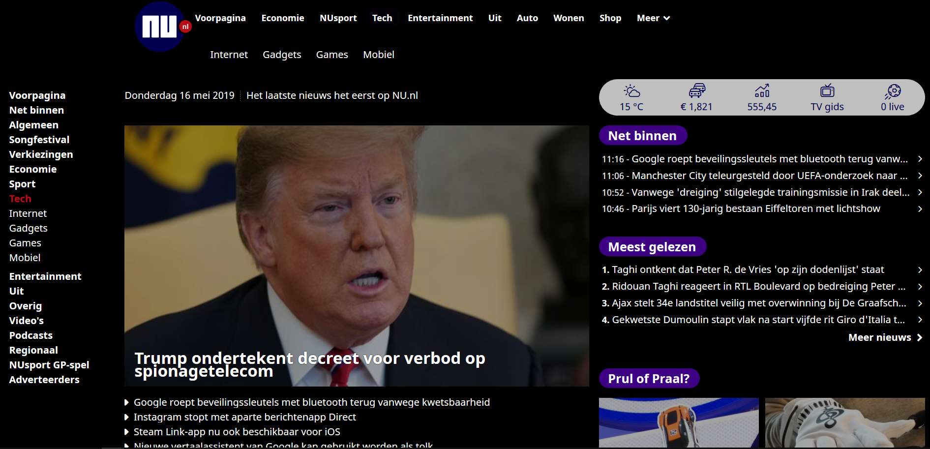 nu.nl Darkmode